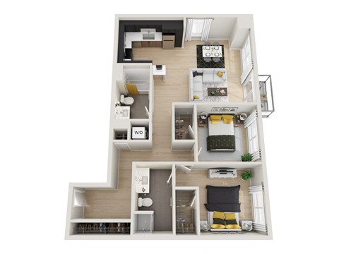 2D Floor Plan at Ion Town Center, Shoreline, WA 98133